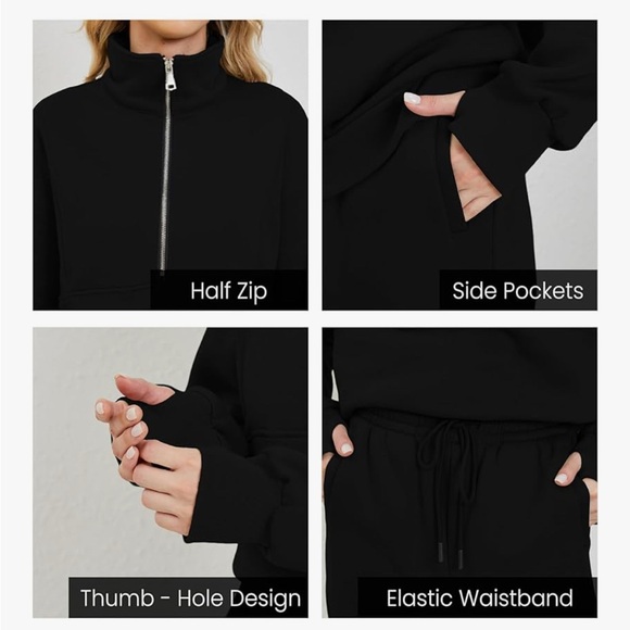 Black Women's Sweat Set - Picture 3 of 5